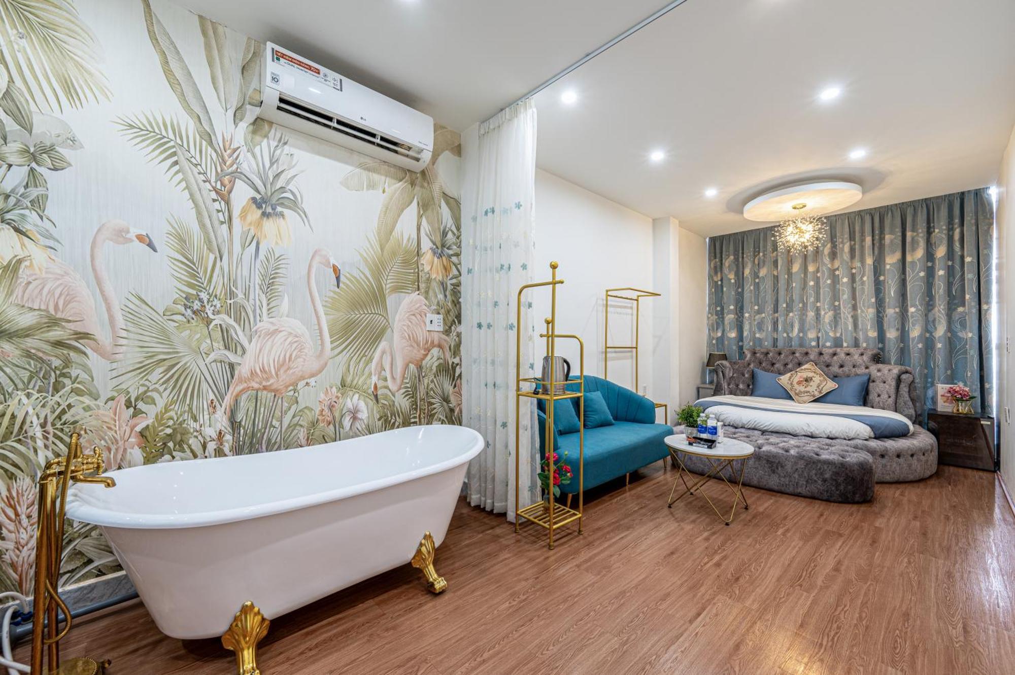 Phòng Giường Đôi Có Bồn Tắm Spa